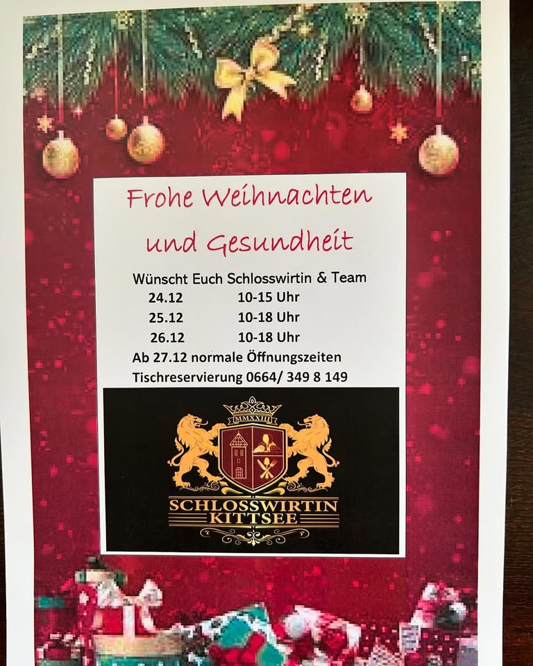 Weihnachts Öffnungszeiten