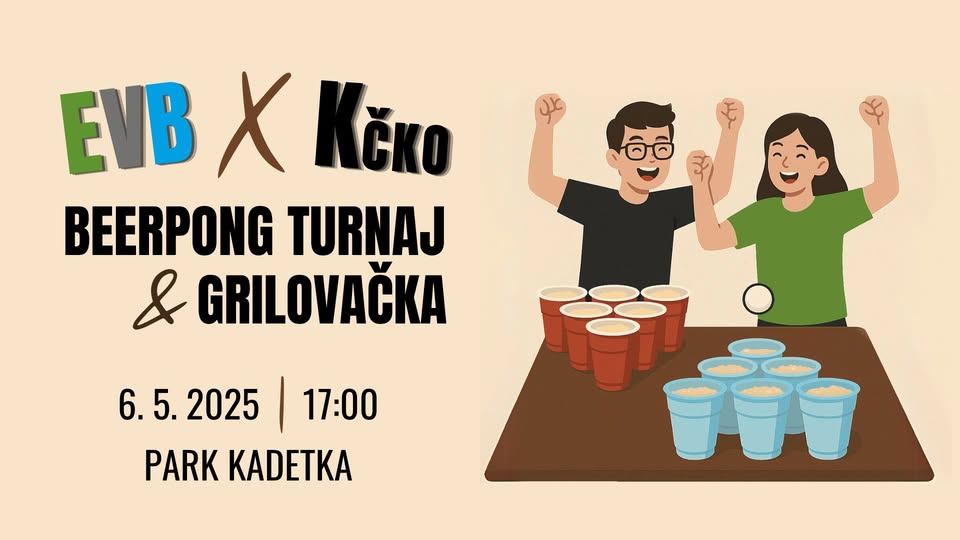 Beerpong turnaj EVB x Kčko & grilovačka