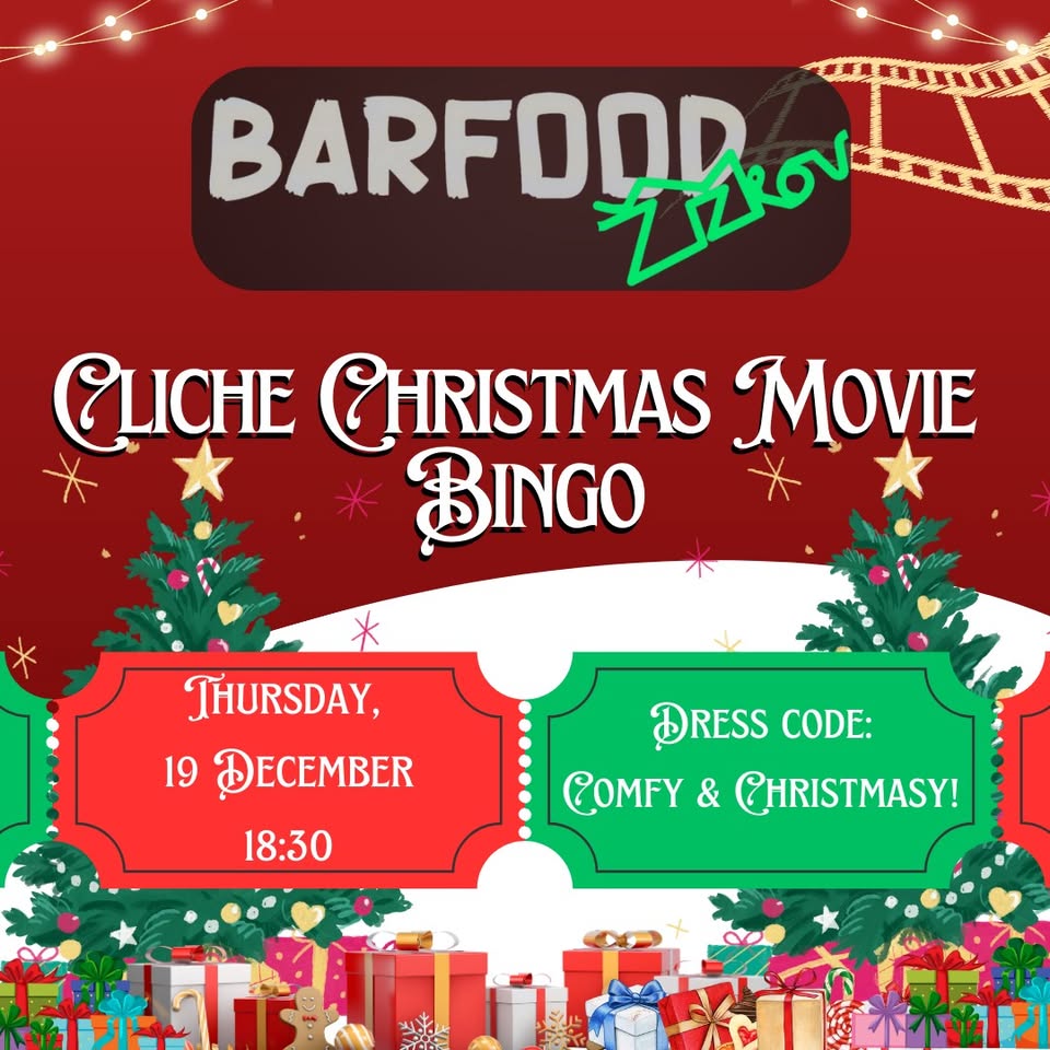 🎥Clichè Christmas Movie Bingo at BarFood🎄