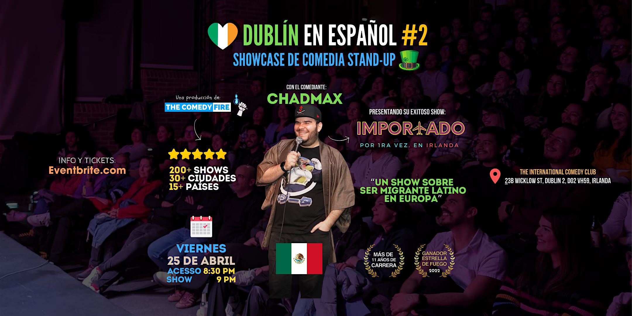 Dublín en Español #2 - Un showcase de comedia stand-up en tu idioma