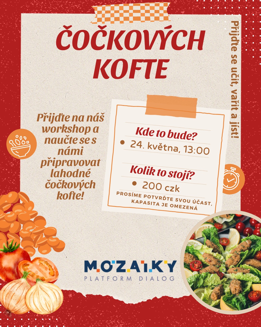 🍽️ Workshop: Turecké vegetariánské čočkové köfte  🥙