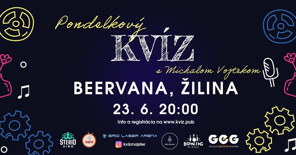Kvízový Pondelok v Beervane (ZA) - 23. 6. 20:00