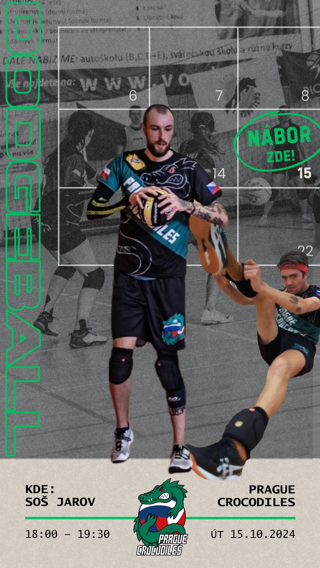 Dodgeball Prague crocodiles - náborový trénink