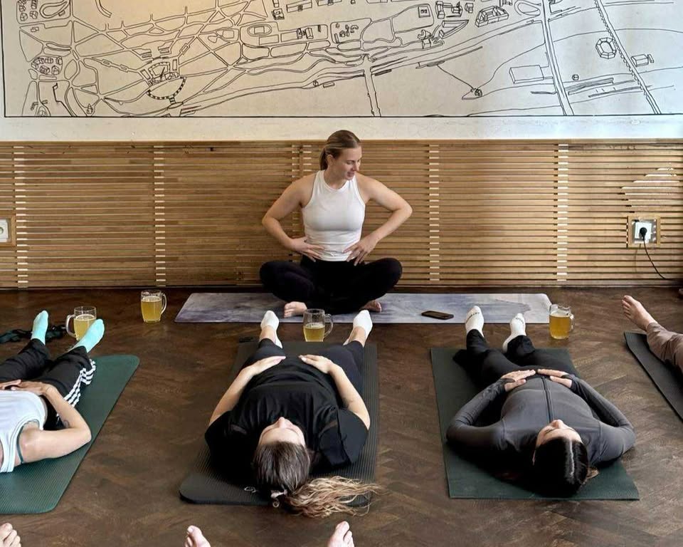 Druhá pivní jóga v Lajce!🧘‍♀️