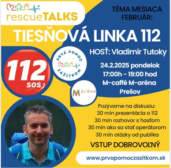 rescueTALKS - februar 2025 linka tiesňového volania 112