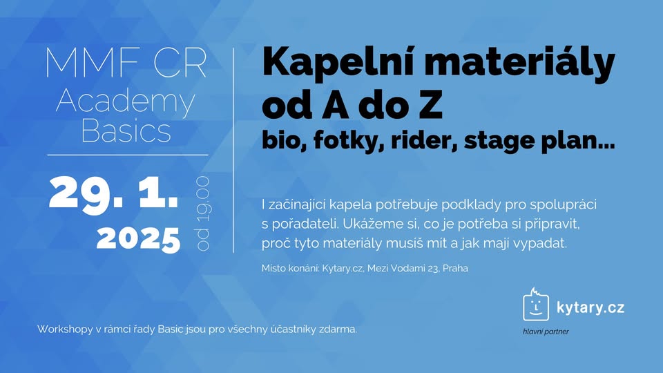 MMF CR Academy Basics: Kapelní materiály od A do Z