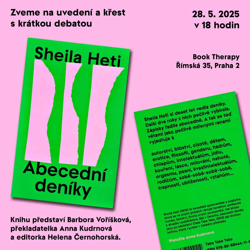 Sheila Heti: křest, talk & drink