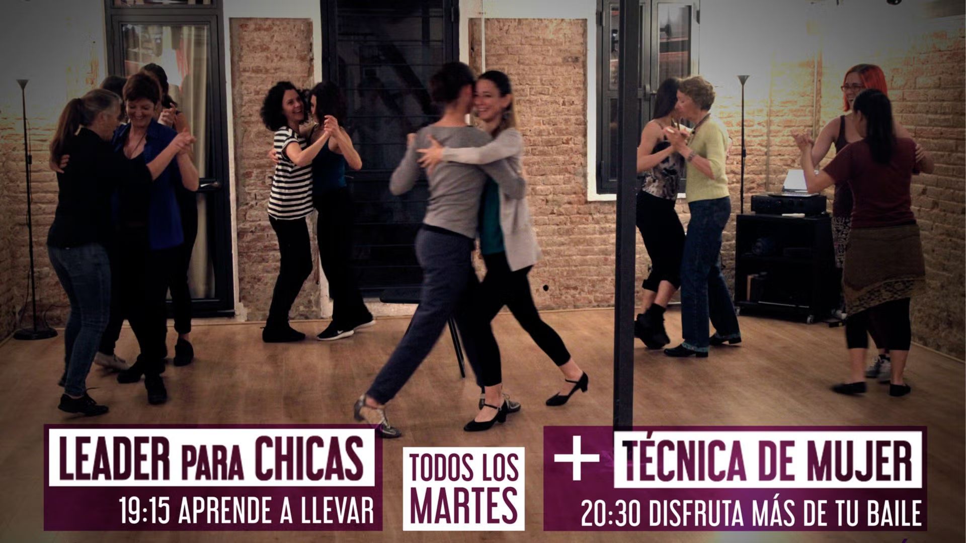 Tango classes: leader to follower