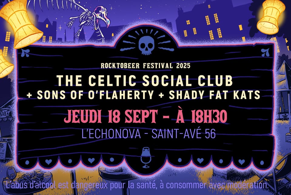🎸 Rocktobeer Festival 2025 🍻 The Celtic Social Club + Sons Of O'Flaherty + Shady Fat Kats