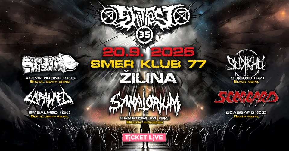 ShitFest 35 : SANATORIUM + SUKKHU + SCABBARD + VULVATHRONE + EMBALMED