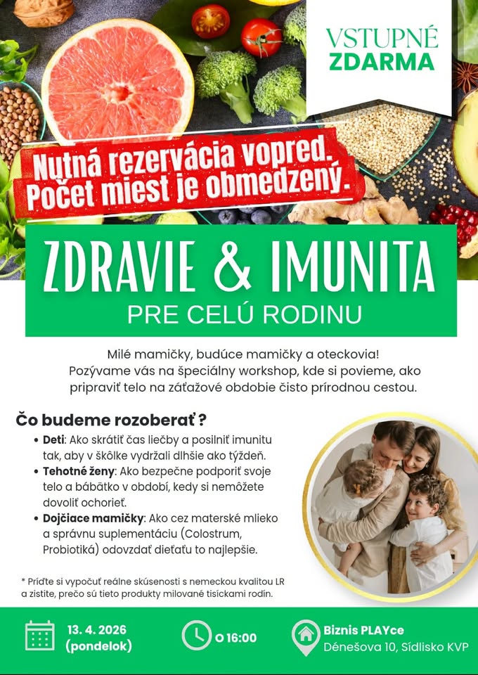 ZDRAVIE a IMUNITA pre celú rodinu