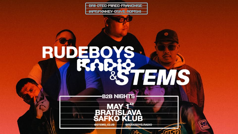 RUDEBOYS RADIO NIGHT w/ STEMS | PIATOK 1.5. | ŠAFKO KLUB