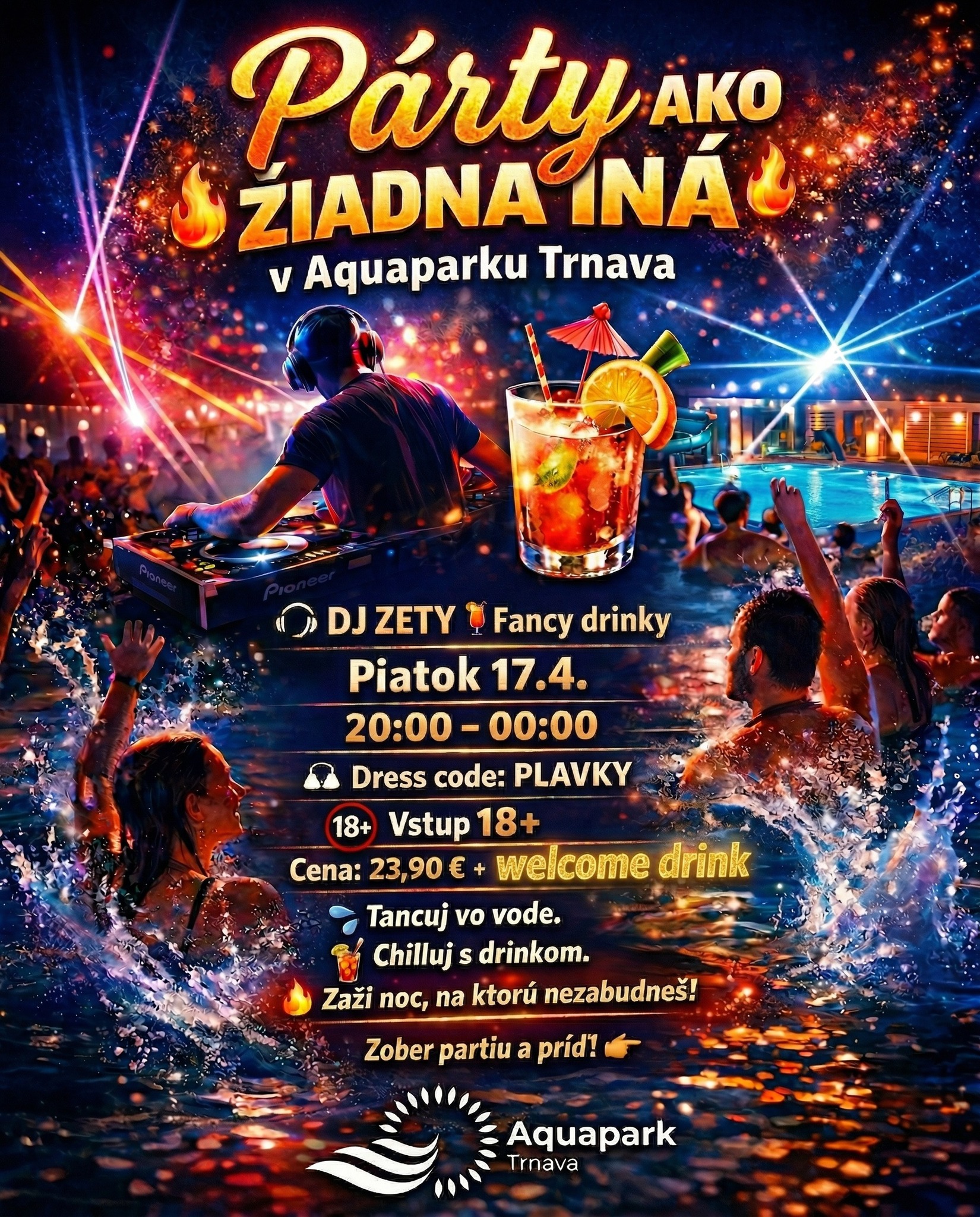 Párty ako žiadna iná v Aquaparku Trnava