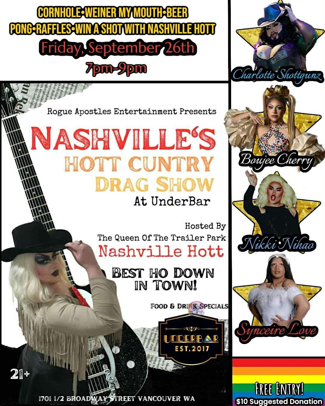 Nashville's Hott Cuntry Drag Show At UnderBar