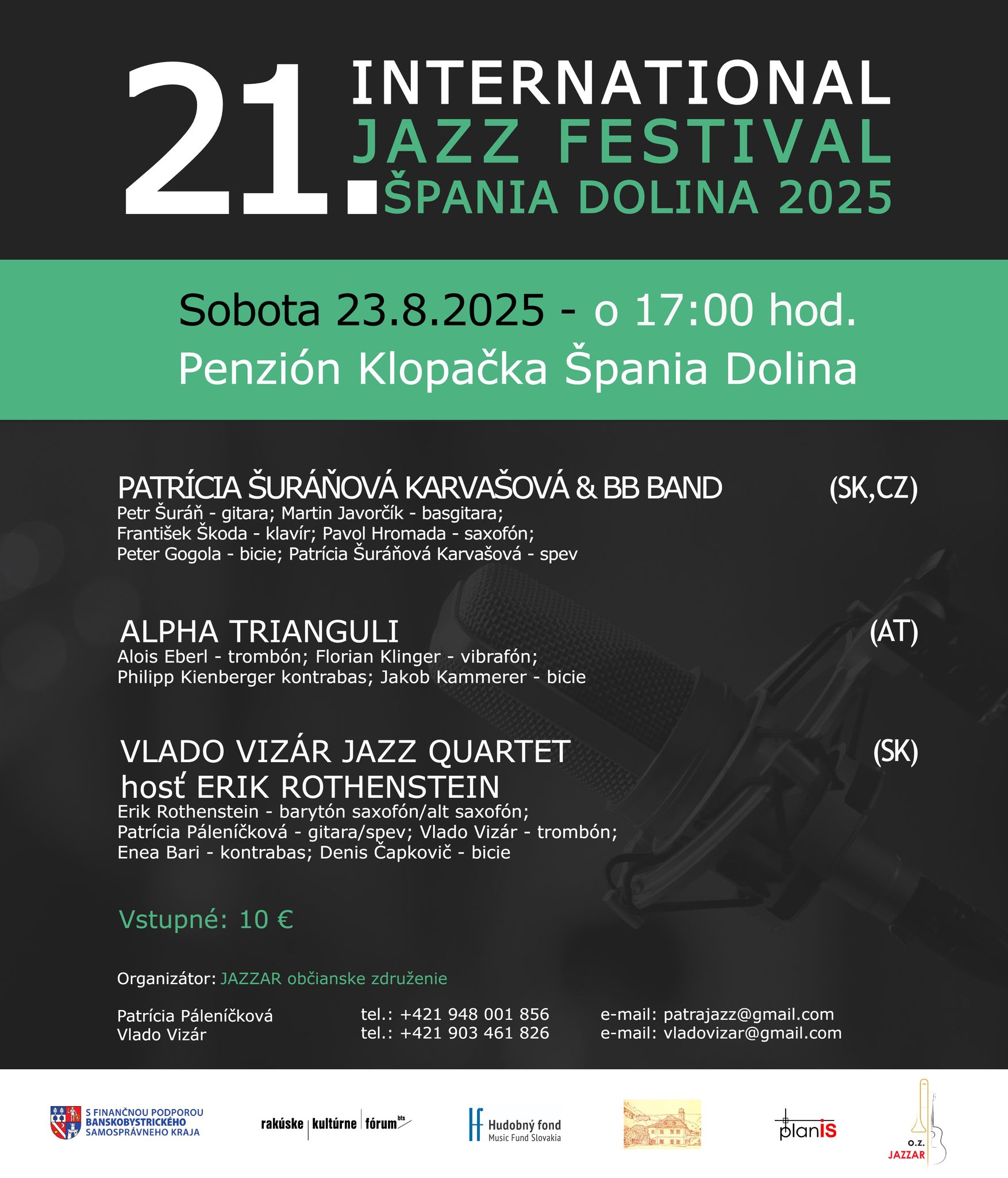 21. International Jazz Festival Špania Dolina 2025