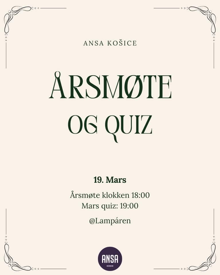 Årsmøte og quiz