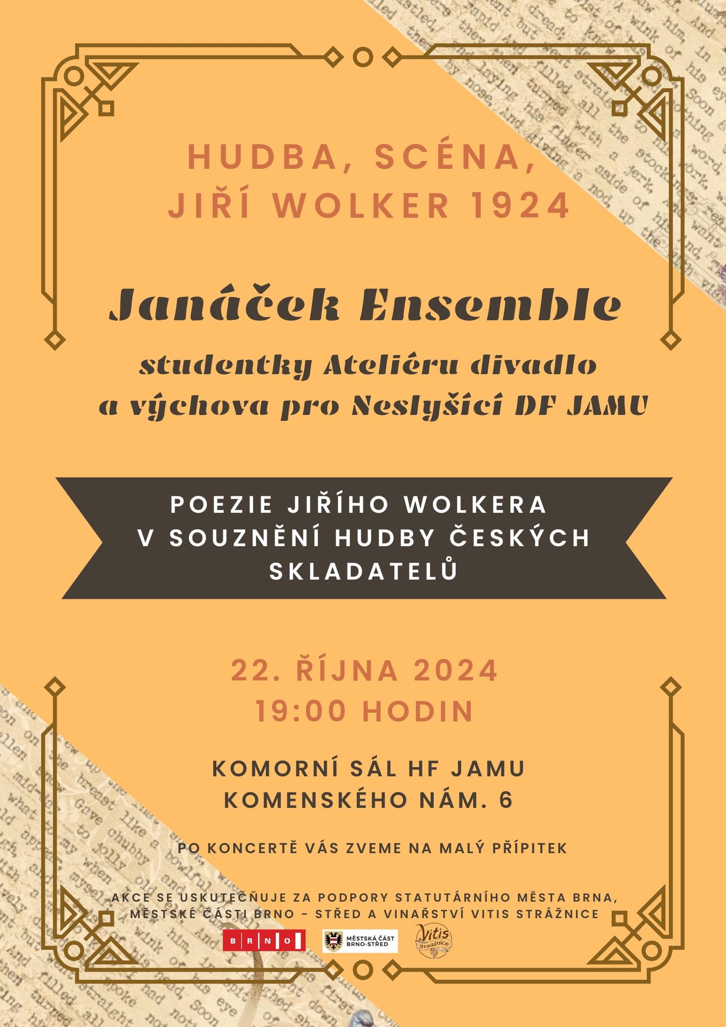 Hudba, scéna, Jiří Wolker 1924