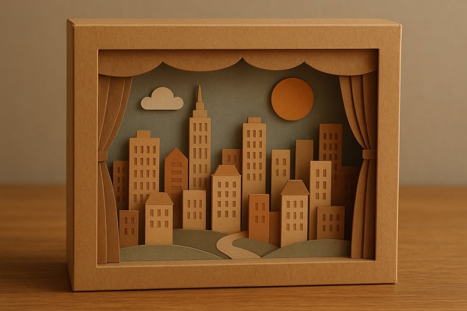 Story-Kästen aus Papier und Karton