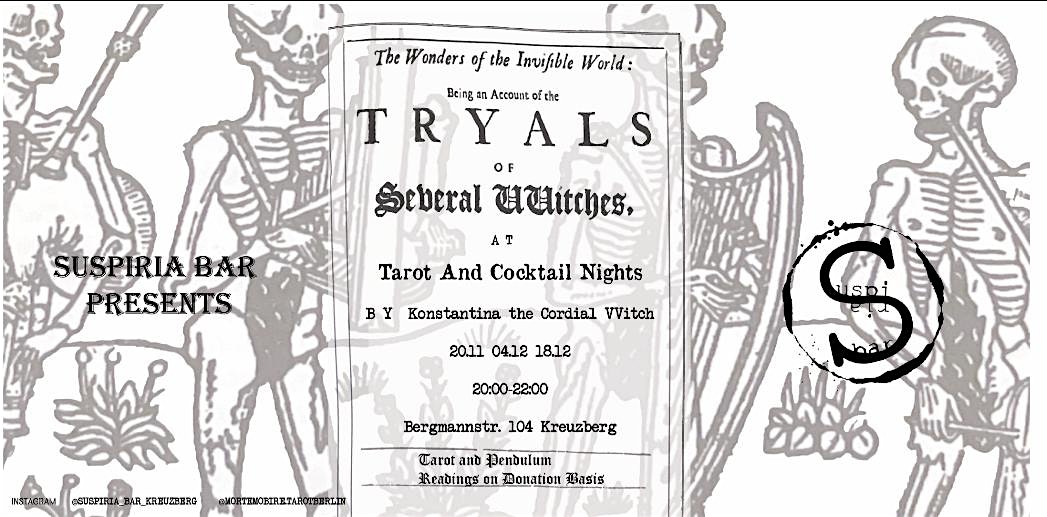 Tarot And Cocktail Nights * 12 Special Edition* At Suspiria Bar