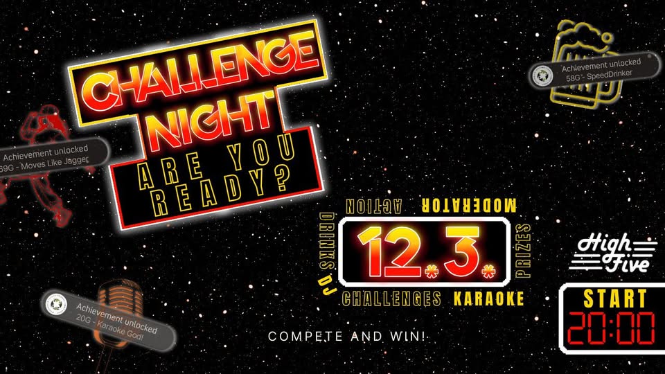 📢 Challenge night x 12.3 x HighFive bar