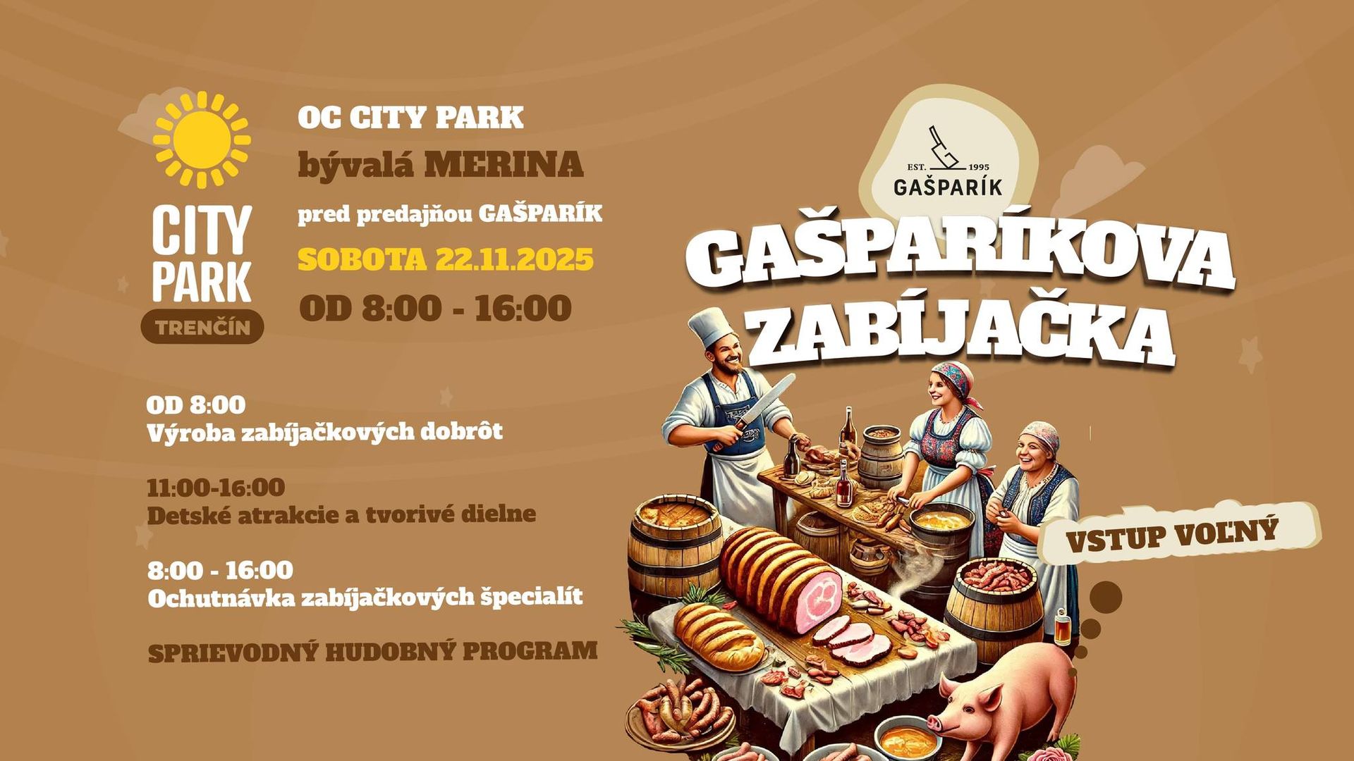 Gašparíkova tradičná zabíjačka v CITY PARK Trenčín