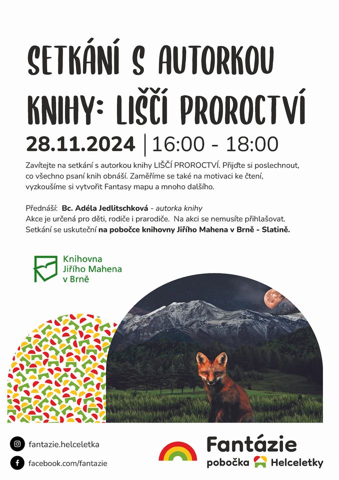 Setkání s autorkou knihy: Liščí proroctví