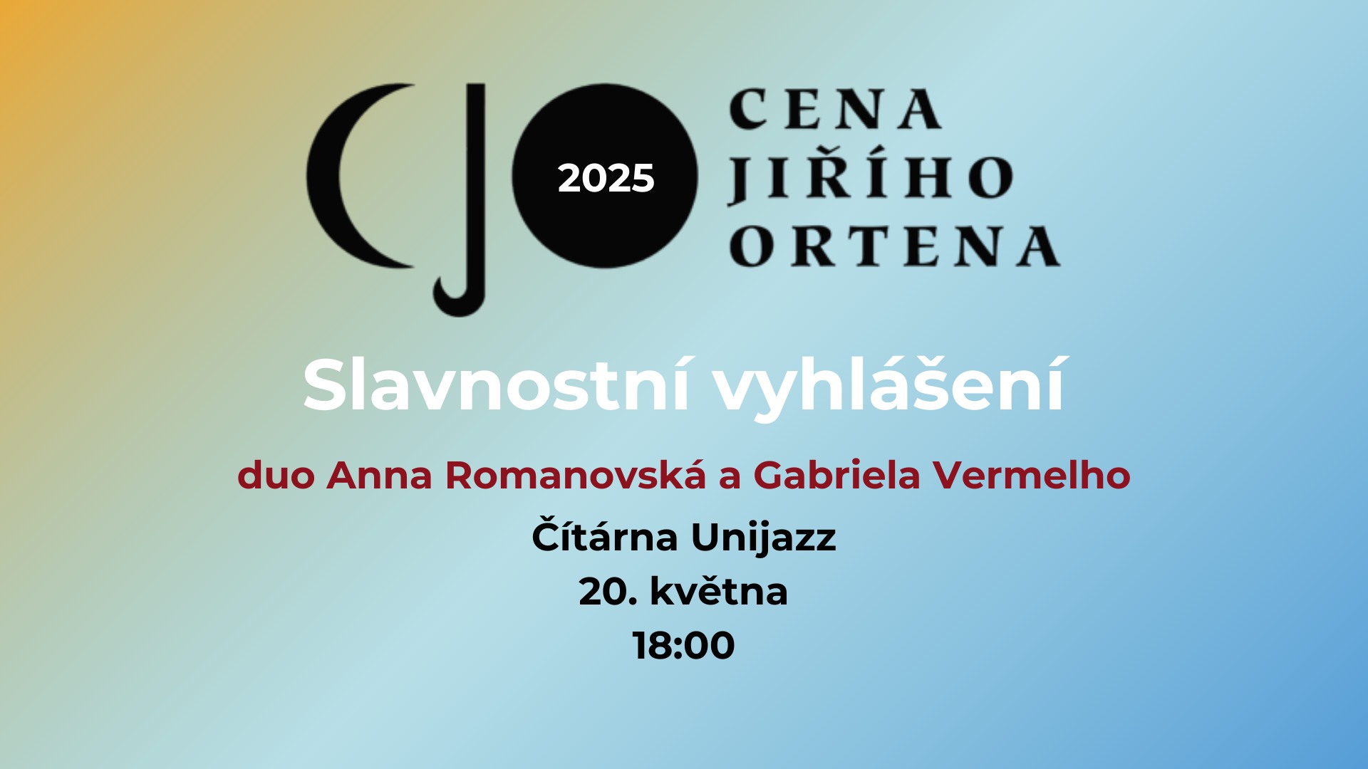 Vyhlášení Ceny Jiřího Ortena 2025