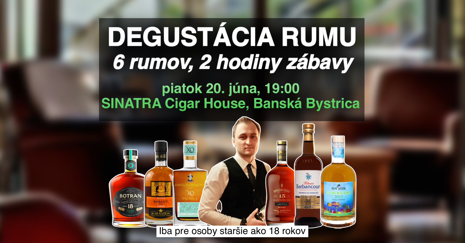 Adventure tasting of rum in Banská Bystrica - from Guatemala to Brazil