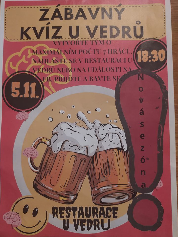 Zábavný kvíz u Vedrů 5.11.
