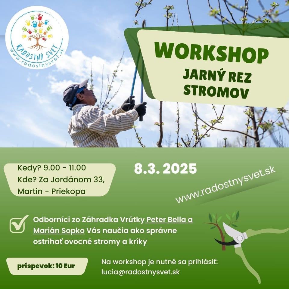 WORKSHOP POVÝSADBOVÉHO REZU OVOCNÝCH STROMOV A KRÍKOV