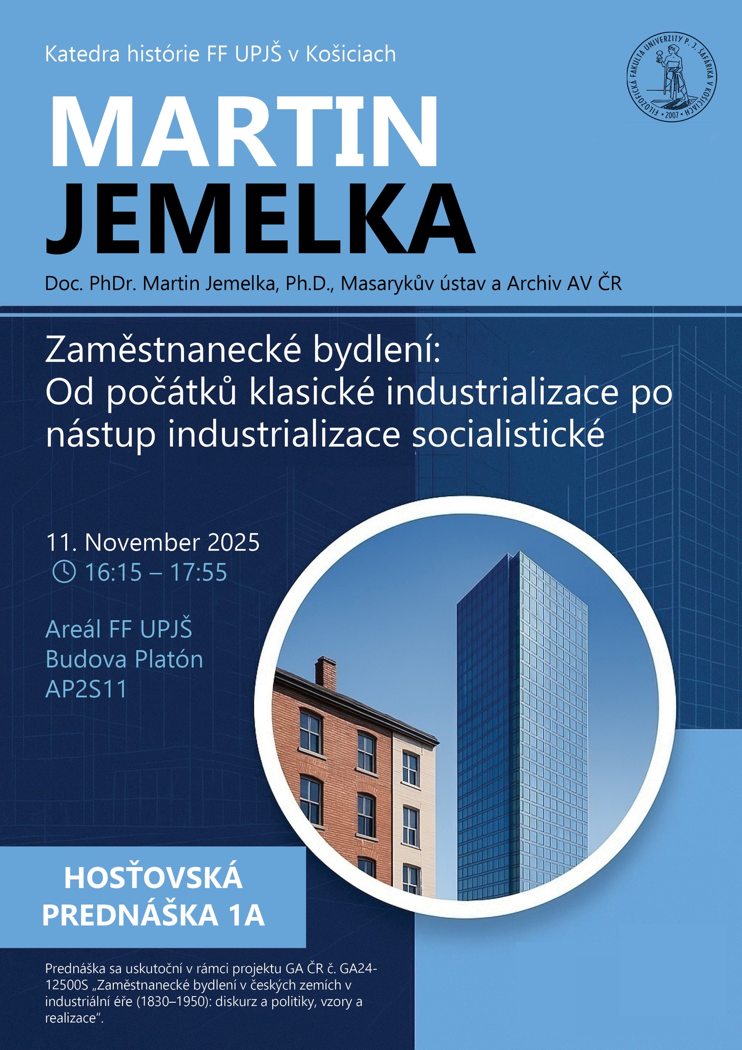 Hosťovská prednáška 1A - doc. PhDr. Martin Jemelka, Ph.D.