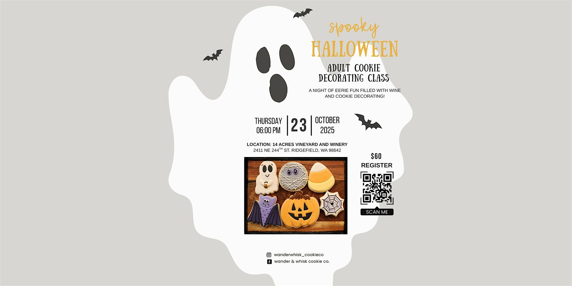 "Sip" & "Decorate" Halloween Cookie Decorating Class