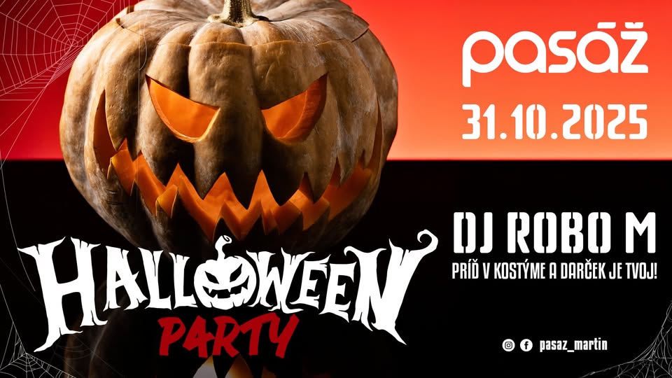 HALLOWEEN PARTY v PASÁŽI 31-10-2025 s DJ ROBO M