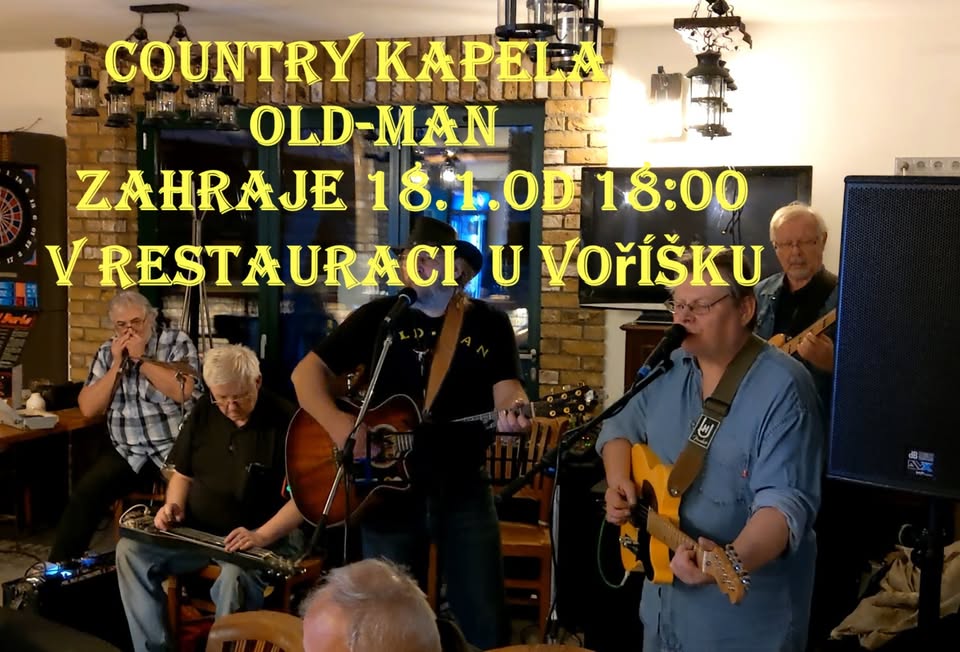 Country večer s kapelou OLD-MAN v Restauraci U Voříšku,U Berounky 420, Lipence-Kazín, Praha 5