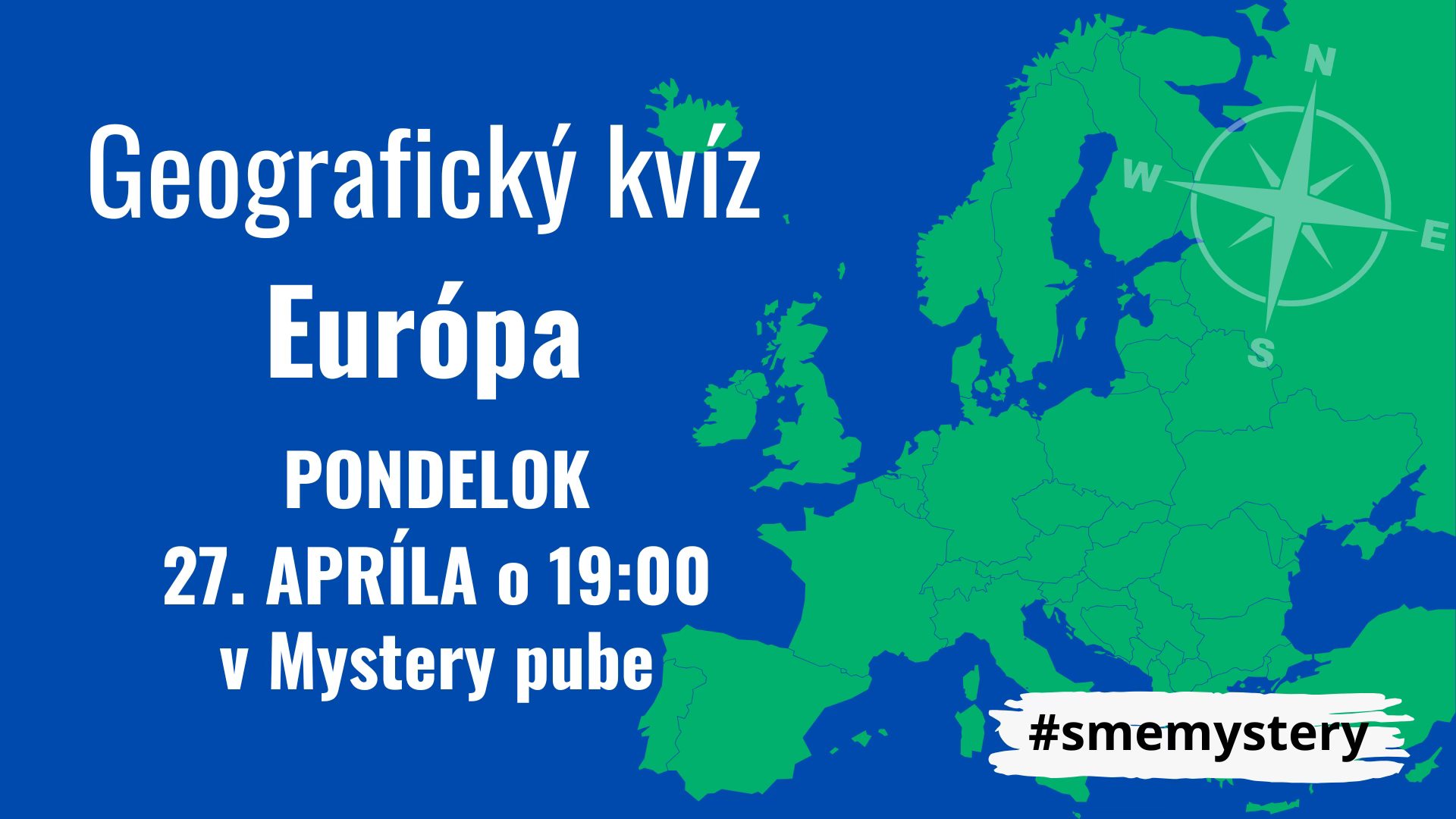 Mystery geografický kvíz: Európa