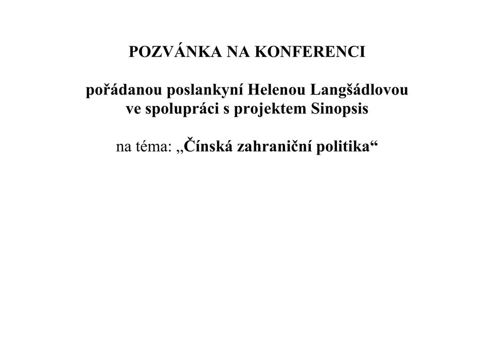 Čínská zahraniční politika