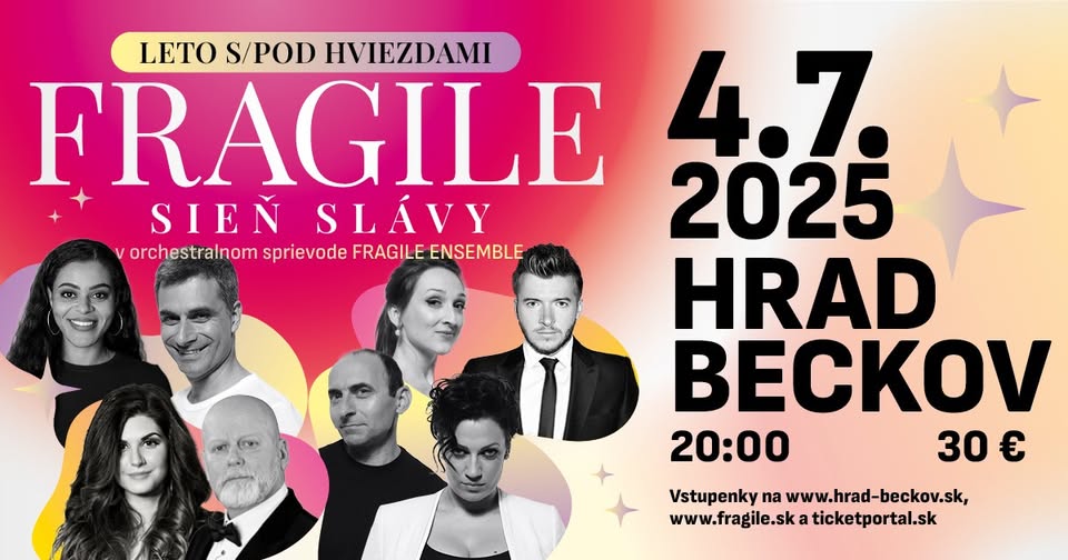 FRAGILE „SIEŇ SLÁVY“ - Open Air koncert - Hrad Beckov