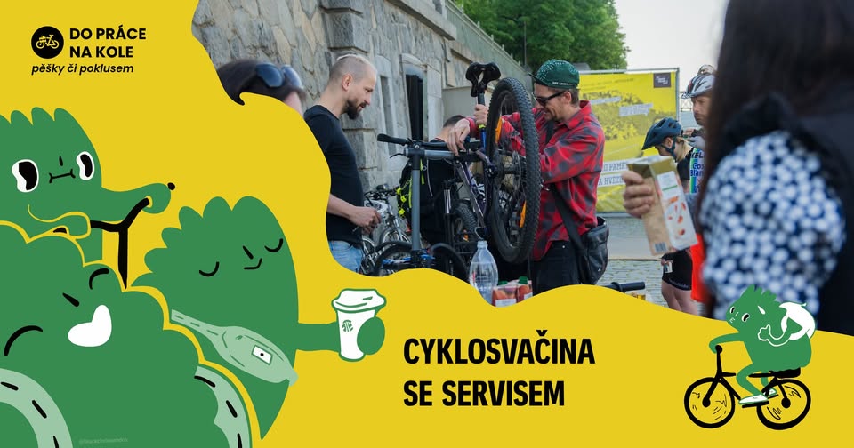 Cyklosvačina Do práce na kole Praha s CYCLE UP a cykloservisem