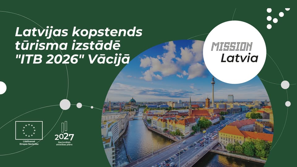 Latvian collective stand at the "ITB-2026" exhibition in Berlin (Germany)