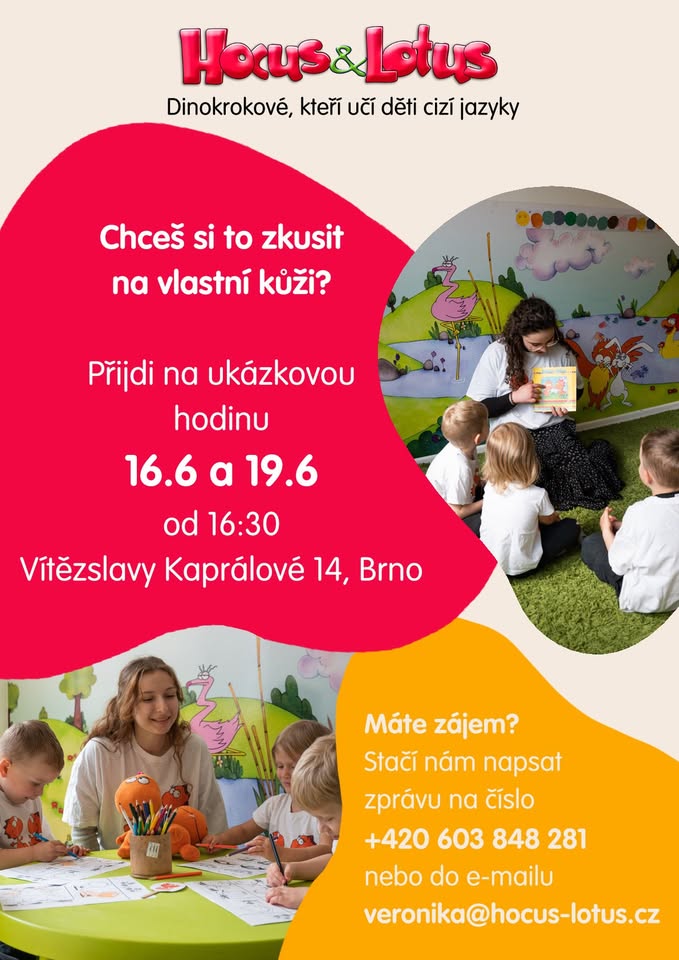 Ukázková hodina angličtiny pro nejmenší