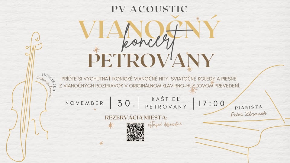 Victoria Linnen a Peter Zbranek: Vianočný koncert v Kaštieli Petrovany