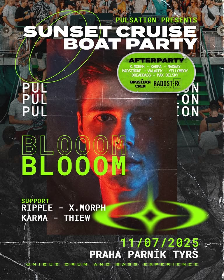 PULSATION BOATS afterparty RADOST FX: BASSídka crew & guests w/ X.MORPH & KARMA