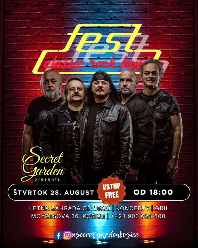 Koncert FEST 🎸 Klasický rock v srdci Košíc