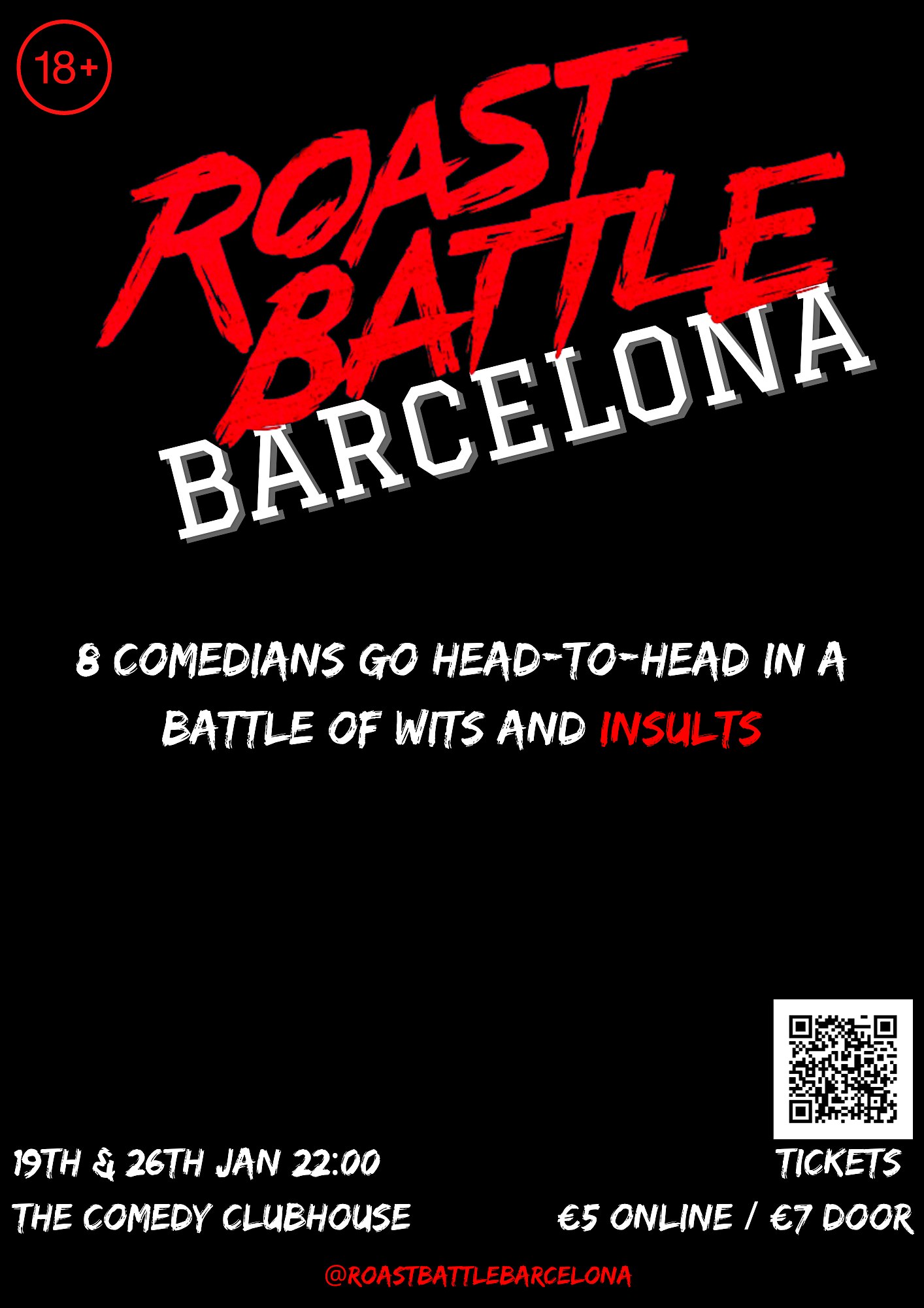 Roast Battle Barcelona • Comedy Roast in English • Thursday