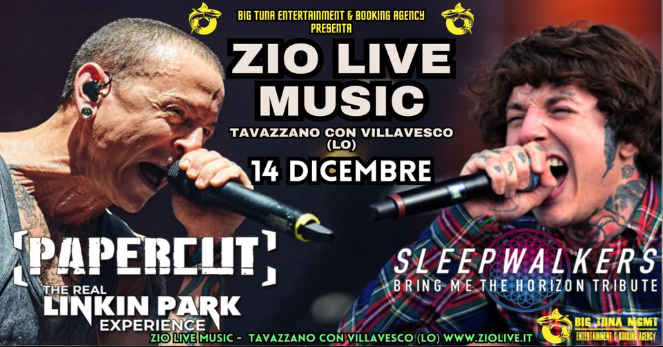 LINKIN PARK tribute PAPERCUT + BRING ME THE HORIZON tribute SLEEPWALKERS live@ZIO LIVE, TAVAZZANO LO
