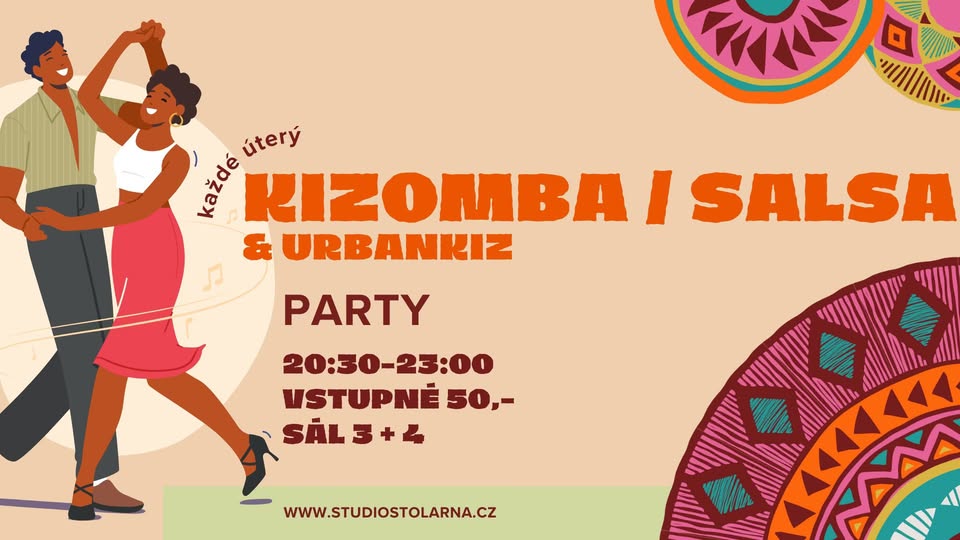 Regular Tuesday kizomba + salsa party in the tableworks!