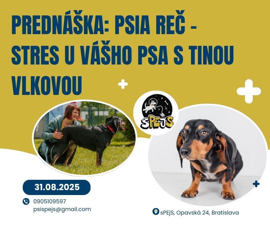 Prednáška: Psia reč – stres u vášho psa v sPEjSe 31.08.2025