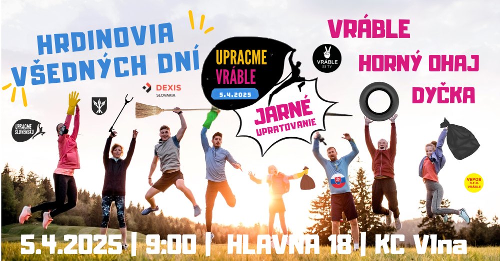 Upracme Vráble - jarné susedské upratovanie