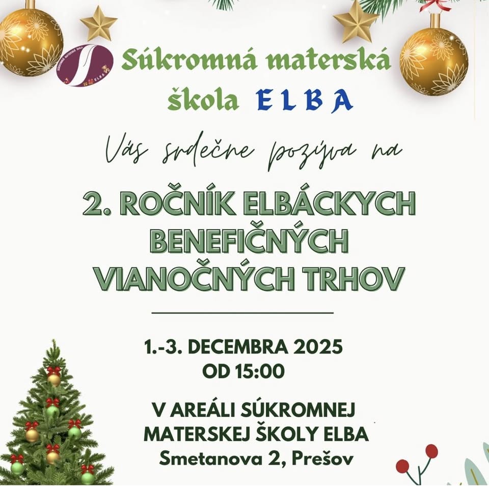 Elbácke Benefičné Vianočné trhy