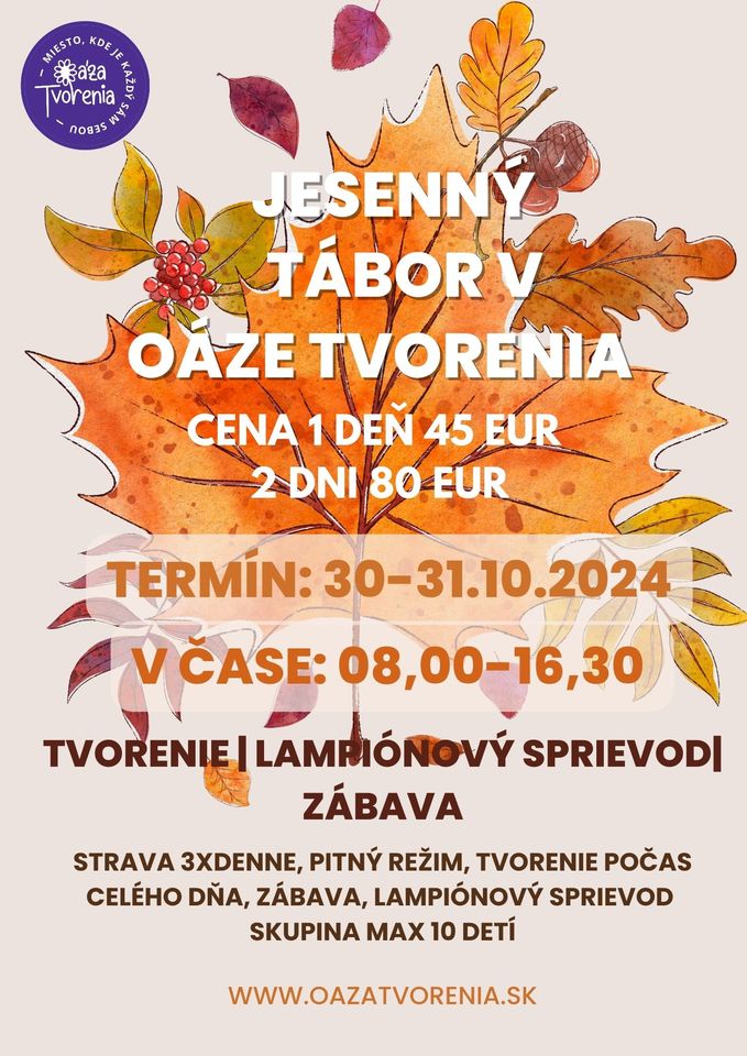 Jesenný tábor v Oáze tvorenia